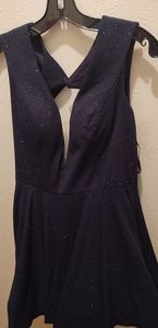 Sparkly navy blue homecoming dress. Size 16. Worn once.